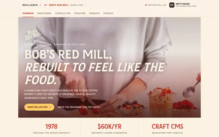 Brand and web design portal