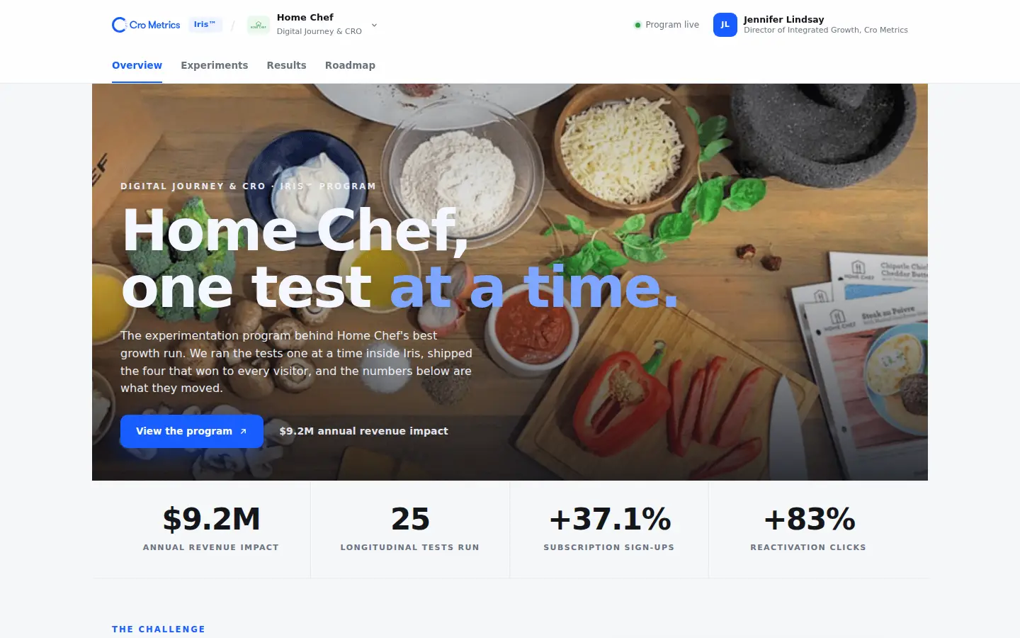 Home Chef experimentation portal