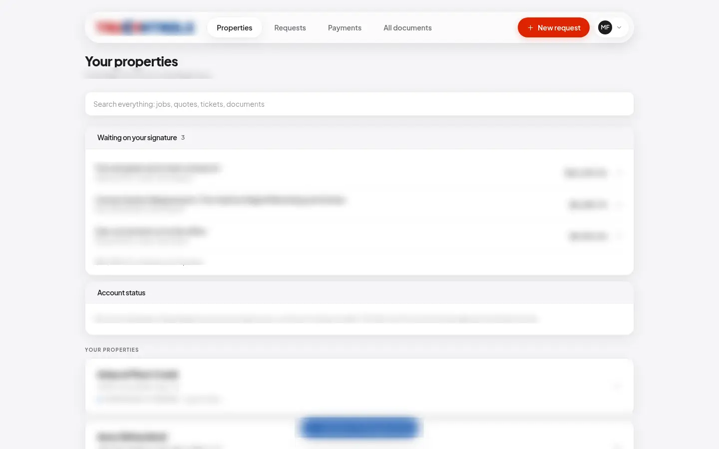 Property manager portal