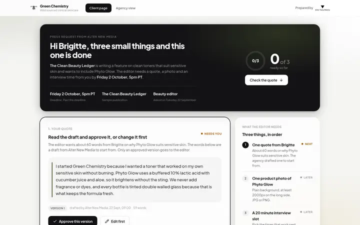 Press request portal