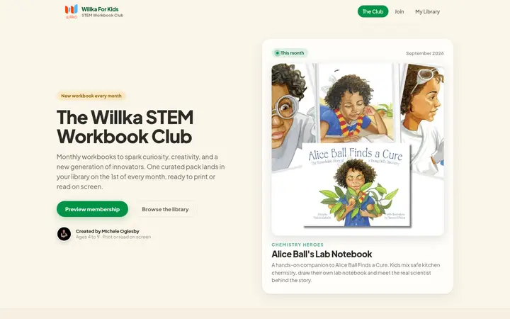 Subscription signup page
